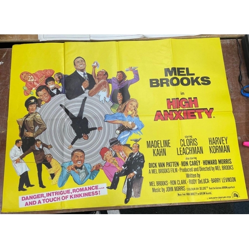 230 - A selection of movie posters to include quad posters of Mel Brooks in HIGH ANXIETY, George Burns in ... 