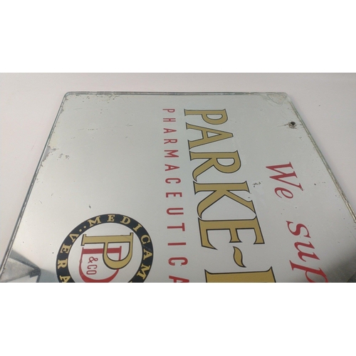 237 - A lovely old advertising mirror for PARKE-DAVIS Pharmaceutical Products.  In nice aged condition.  M... 