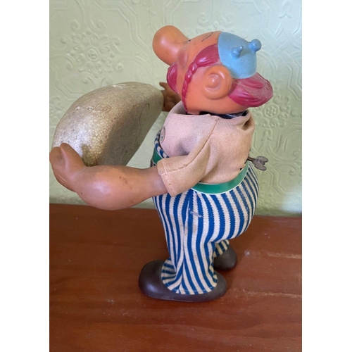 257A - RARE and in working order OBELIX toy clock-work model 
KARL WEST GERMANY - OBELIX MECHANICAL WIND-UP... 