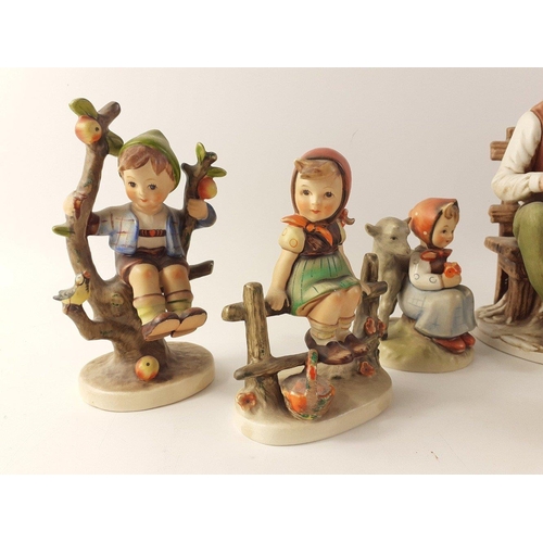 298 - A delightful West German W. GOEBEL (M.J. Huemmal)collection of 8 ceramic child figurines together wi... 