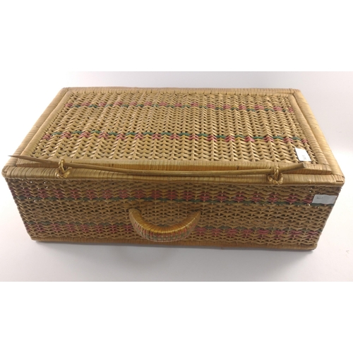 378 - A splendid wicker basket with handle measuring 60x20x36cm approx#386