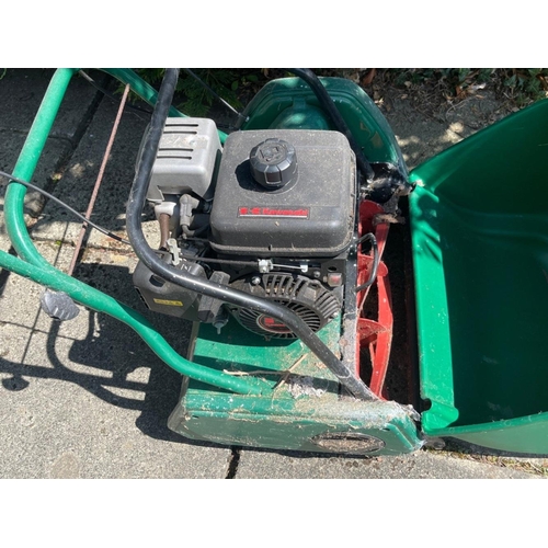 569 - A SUFFOLK PUNCH cylider petrol lawnmower 17SK with grass collection box - hardly used and in  good c... 