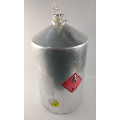 606 - A large aluminium canister, minus lid, stands approx 55cm high#634