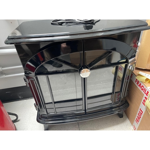 608 - TOP NOTCH! A DIMPLEX OPTIMYST electric log effect fire 2kw - in good condition - smoke effect steam ... 