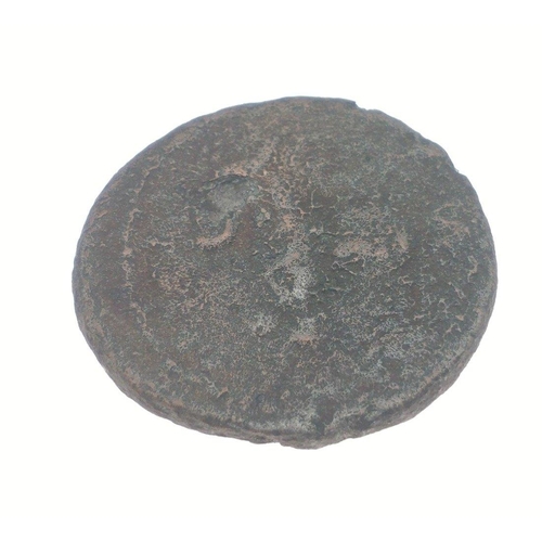 66 - Ancient Roman Coin. NERO bronze coin. Wear overall but some nice detail.   Weight 12.51g Diameter 28... 