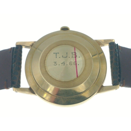 14 - A stunning 1960s ROLEX 9ct gold watch with Explorer dial.  Watch Reference 12834 dating to 1965.  Se... 