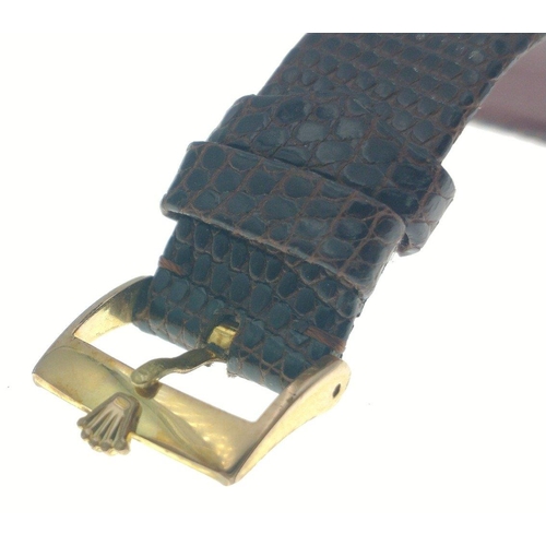 14 - A stunning 1960s ROLEX 9ct gold watch with Explorer dial.  Watch Reference 12834 dating to 1965.  Se... 