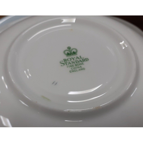 202 - ROYAL STANDARD fine bone china tea set in an attractive powder blue colour,  comprising teapot, milk... 