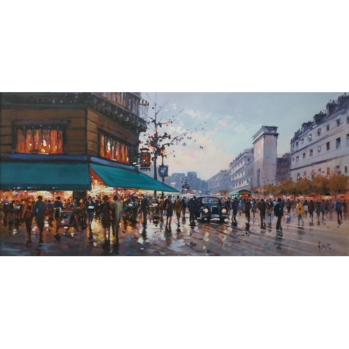 400 - ORIGINAL ARTWORK
Large framed painting by HENDERSON CISZ entitled 'Paris In The Snow' ORIGINAL paint... 