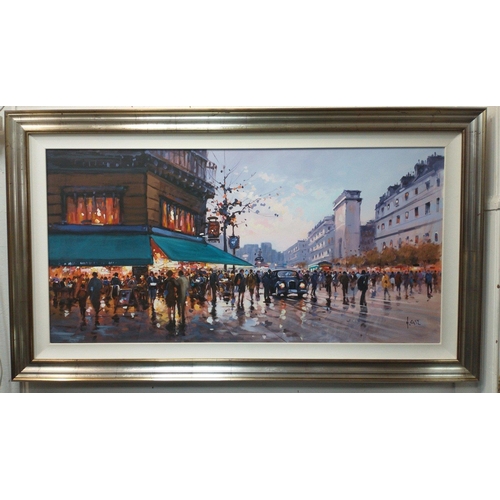 400 - ORIGINAL ARTWORK
Large framed painting by HENDERSON CISZ entitled 'Paris In The Snow' ORIGINAL paint... 