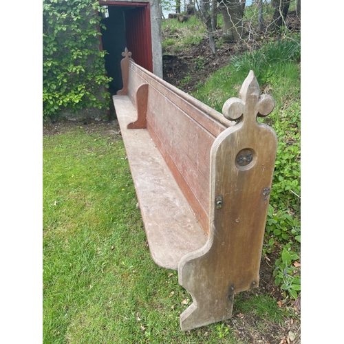 433 - A FULLY INTACT LOCAL CHURCH VICTORIAN PEW - this can be adapted as a stylish bespoke corner seat or ... 