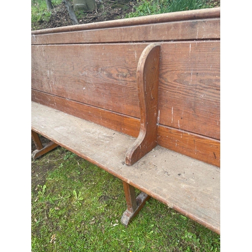 433 - A FULLY INTACT LOCAL CHURCH VICTORIAN PEW - this can be adapted as a stylish bespoke corner seat or ... 