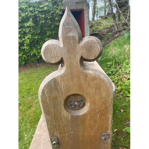 433 - A FULLY INTACT LOCAL CHURCH VICTORIAN PEW - this can be adapted as a stylish bespoke corner seat or ... 