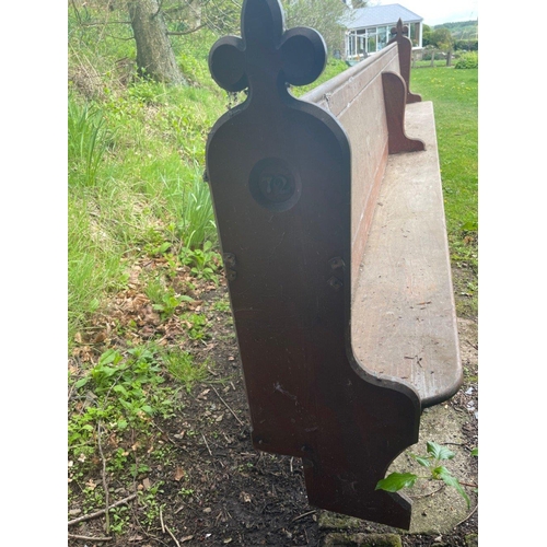433 - A FULLY INTACT LOCAL CHURCH VICTORIAN PEW - this can be adapted as a stylish bespoke corner seat or ... 