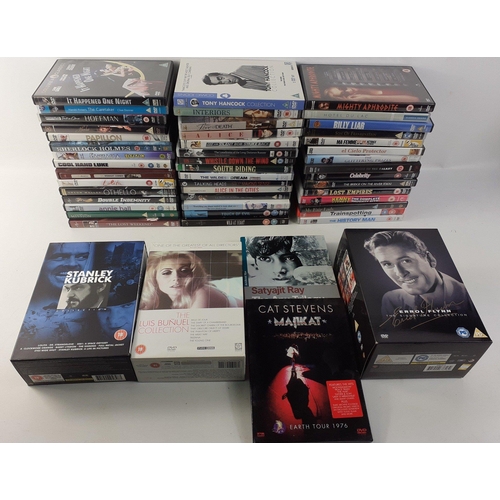 259 - A large collection of mixed genre DVDs to include the Luis Bunuel Collection, Cat Stevens Majikat 19... 