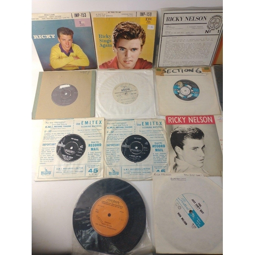 274 - A collection of 45rpm singles by RICK NELSON, approx 20 including some orange label London American ... 