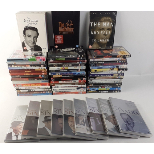264 - Multi-choice DVDs including a collection of nine Frank Sinatra music DVDs, The Godfather DVD Collect... 