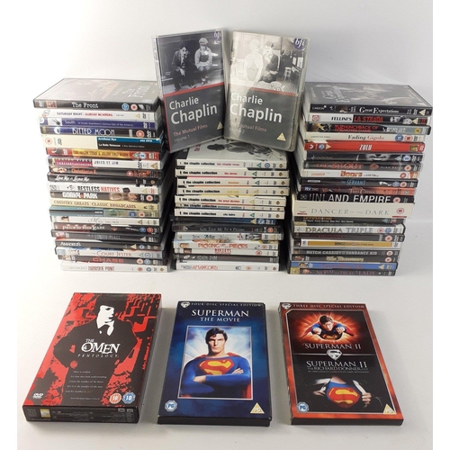 268 - An eclectic collection of mixed genre DVDs to while away rainy afternoons  to include The Omen Pento... 
