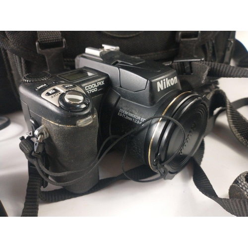 282 - A NIKON Colorpix 5700 camera in carry case with a SONY tele conversion lens x 2 VCL-R2052, and an MA... 