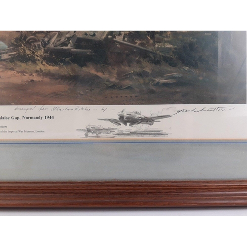 323 - (2012) A print of  'Rocket Firing Typhoon at the Falaise Gap Normandy 1944 signed in pencil by FRANK... 
