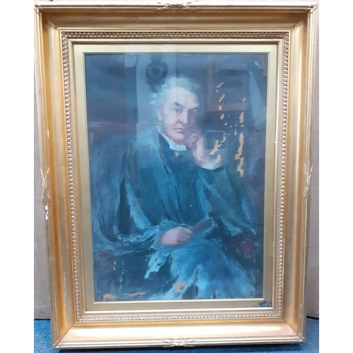 325 - A portrait painting, oil on canvas dated 1899, frame size 75cm x 95cm, original painting size 50cm x... 