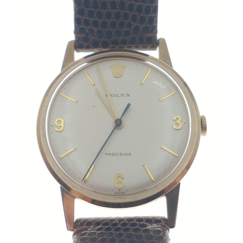 53 - A stunning 1960s ROLEX 9ct gold watch with Explorer dial.  Watch Reference 12834 dating to 1965.  Se... 