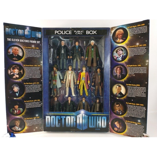 144 - BBC DOCTOR WHO Collectibles. The Eleven Doctors Figure Set. Item 03418. Nicely presented. Looks like... 