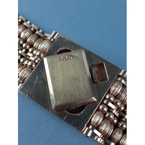 3 - An absolutely stunning, opulent and highly impressive 14K stamped cocktail bracelet with central BAR... 