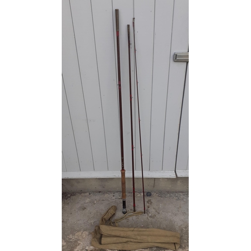 140 - A HARDY of ALNWICK 10.5ft 3 piece Glenn fishing rod in good used condition#41