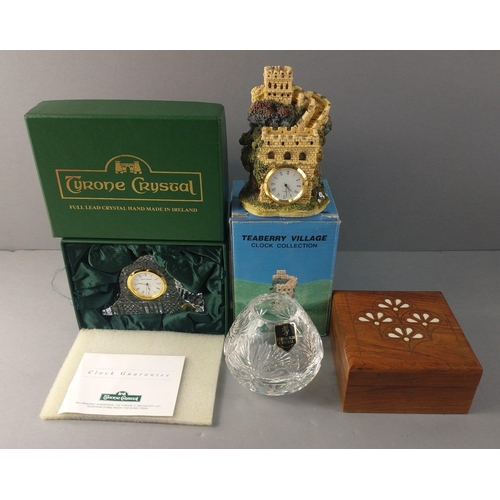 329 - A small collection of four attractive items to include a small EDINBURGH crystal vase in excellent c... 