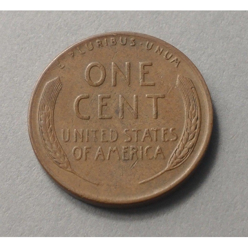 42 - A very rare UNITED STATES One Cent Lincoln Head Denver Mint coin.  Possibly 1951 but the one is angl... 