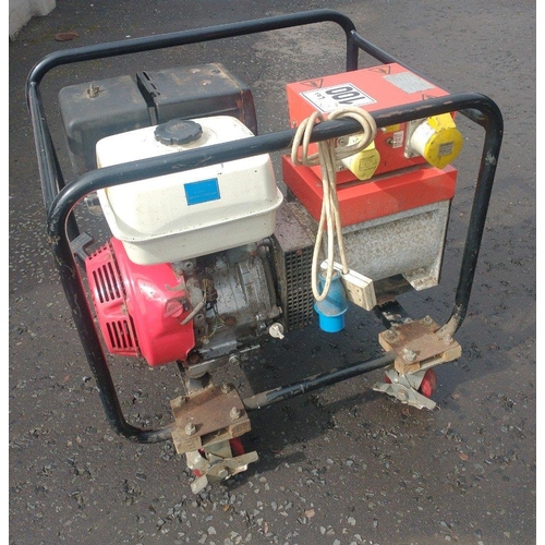 514 - HONDA GX340 Petrol Engine 11HP Generator in full working condition.  Vendor has drained the petrol t... 