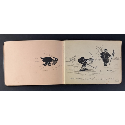 123 - A lovely 1925 Autograph Album with some superb high quality drawings and sentimental little notes.  ... 