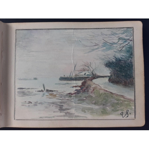 123 - A lovely 1925 Autograph Album with some superb high quality drawings and sentimental little notes.  ... 