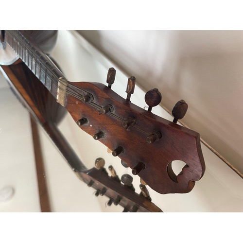 150 - An ANTIQUE BOWLBACK MANDOLIN with Mother of Pearl Inlay - 60cm long x 20cm width approx - by DUNN &a... 