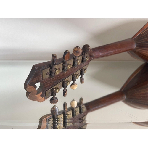 150 - An ANTIQUE BOWLBACK MANDOLIN with Mother of Pearl Inlay - 60cm long x 20cm width approx - by DUNN &a... 