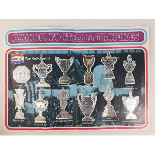 181 - A rare and highly collectible BURMAH Famous Football Trophies folder complete with affixed trophies ... 