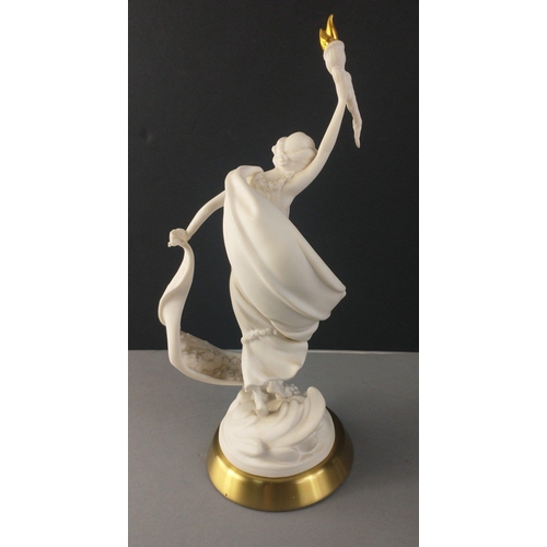 219 - A FRANKLIN MINT Liberty figurine by STUART FELDMAN, stands 25cm high, no damage#233