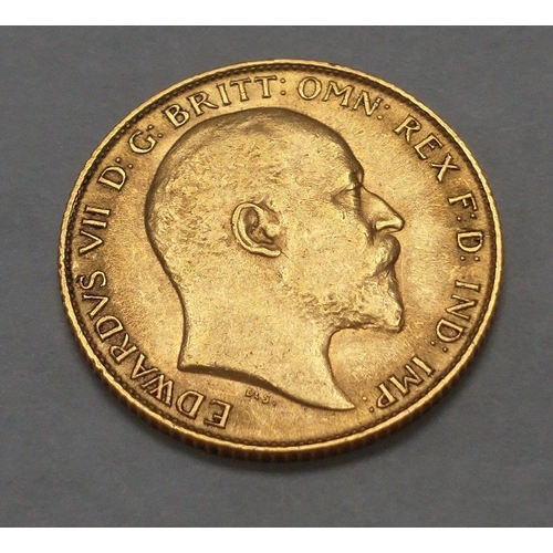 34 - A 1910 Edward VII half sovereign#46