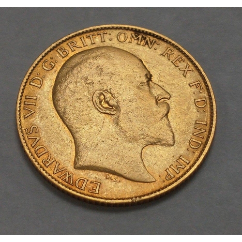 35 - A 1902 Edward VII half sovereign with only minor wear in nice collectible condition#47