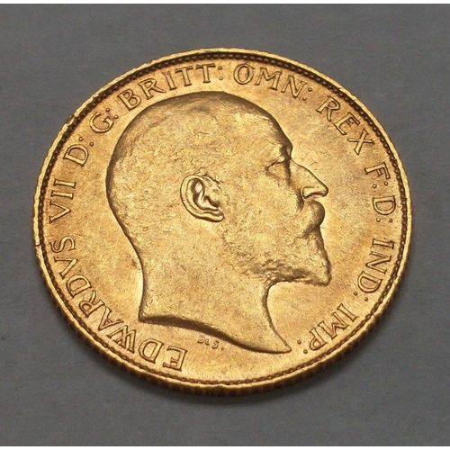 36 - A 1907 Edward VII half sovereign#48