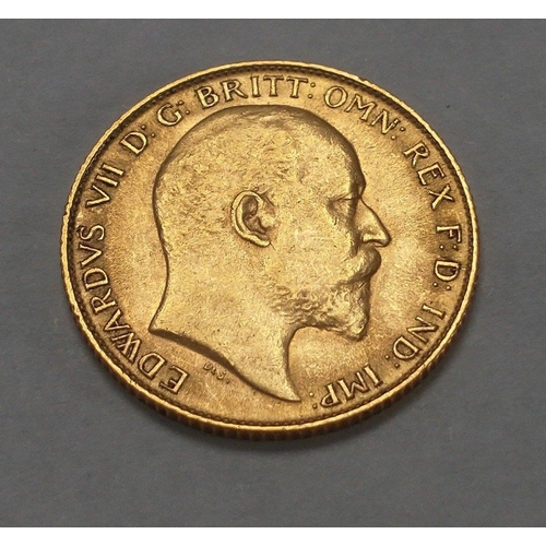 37 - A 1910 Edward VII half sovereign#49