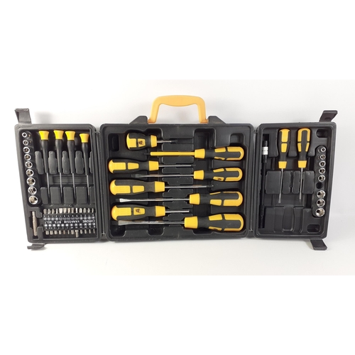 436 - A folding screwdriver adaptor set with bits. Mainly complete and a good useful lot.#460