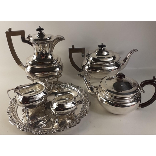 58 - A collection of good quality silver plate to include a WALKER & HALL coffee pot and a matching t... 