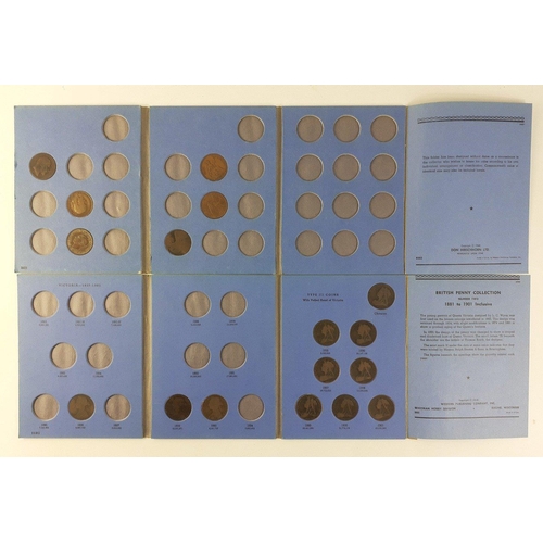 92 - Four incomplete HIRSCHHORN & WHITMAN folders containing a quantity of mostly well worn pennies. ... 