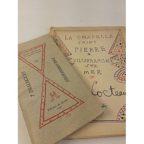 223 - 7 Dialogues Paraprosodies booklet by JEAN COCTEAU de l'Academie, Edition du Rocher 1958 with a perso... 