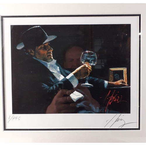 310 - FABIAN PEREZ signed, framed limited edition print. Signed by artist in gallery, print is numbered 1/... 