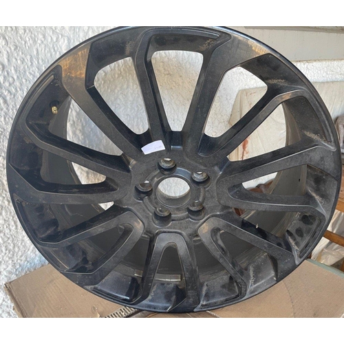 424 - BIG ALLOYS! - as new still boxed 4 black machine face ALLOYS 14 spoke - model LR 052 - size 22 x 9.5... 