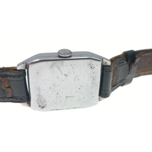 98 - Vintage Jump Hour watch, unbranded and not currently running but unusual with red face.#120