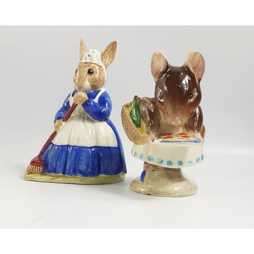 348 - Two BEATRIX POTTER figurines being the BESWICK Appley Dapply and ROYAL DOULTON'S Mrs Bunnykins 'Clea... 